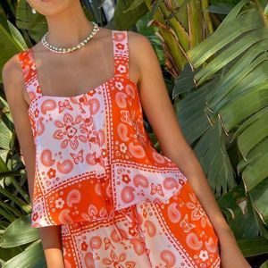 Lisa Says Gah Bandana Print Tank Small